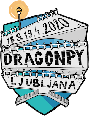 Logo of DragonPy Conference, 18 & 19 April 2020, Ljubljana, Slovenia